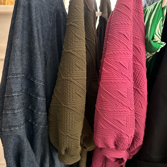 Free People ‘Violet’ Olive Green Textured Dress - Picture 3 of 8